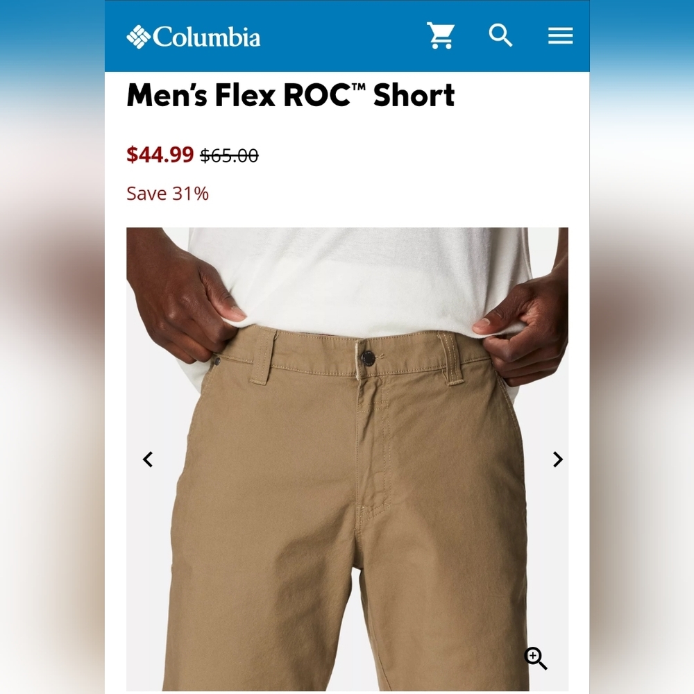 Columbia Men's Flex ROC Shorts 40W